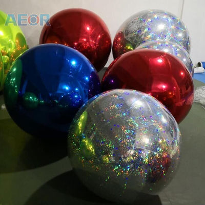 Certifié CE / CPC Taille et couleur personnalisable Boule de miroir gonflable Pour la décoration de Noël