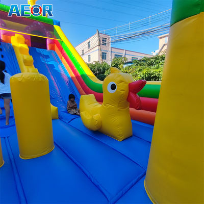 Commercial pvc ville amusante sautant maison gonflable parc d'attractions pour enfants et adultes