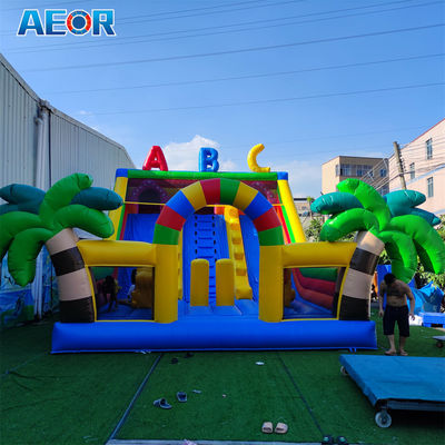 Commercial pvc ville amusante sautant maison gonflable parc d'attractions pour enfants et adultes