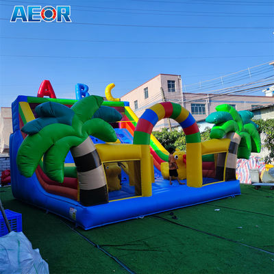 Commercial pvc ville amusante sautant maison gonflable parc d'attractions pour enfants et adultes