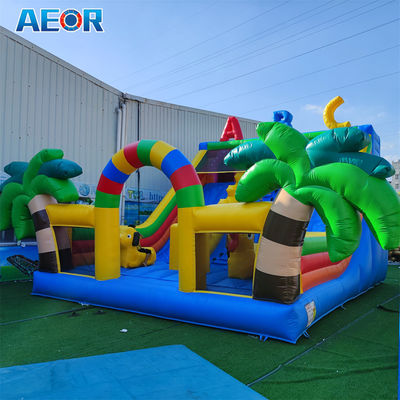 Commercial pvc ville amusante sautant maison gonflable parc d'attractions pour enfants et adultes