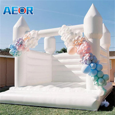 Maison blanche à rebond commerciaux ballon maison à rebond mariage blanc bouncer sautant château gonflable