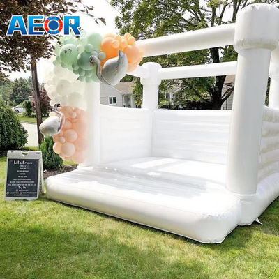 Maison blanche à rebond commerciaux ballon maison à rebond mariage blanc bouncer sautant château gonflable