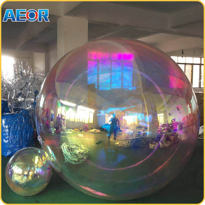 Boule miroir gonflable en PVC coloré de 100 cm pour la décoration de fête et l'événement