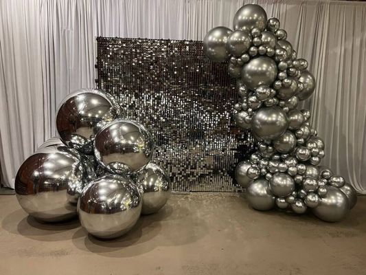Plus grande boule miroir gonflable en PVC brillante pour la décoration de Noël et d'Halloween