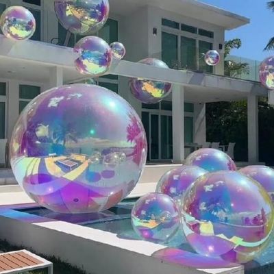 Plus grande boule miroir gonflable en PVC brillante pour la décoration de Noël et d'Halloween