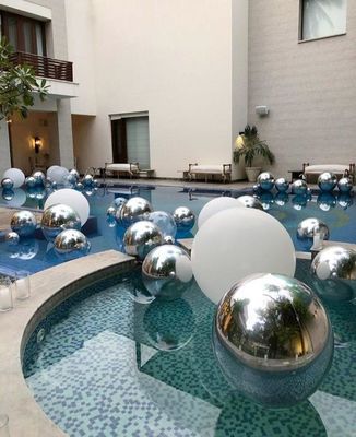 Plus grande boule miroir gonflable en PVC brillante pour la décoration de Noël et d'Halloween