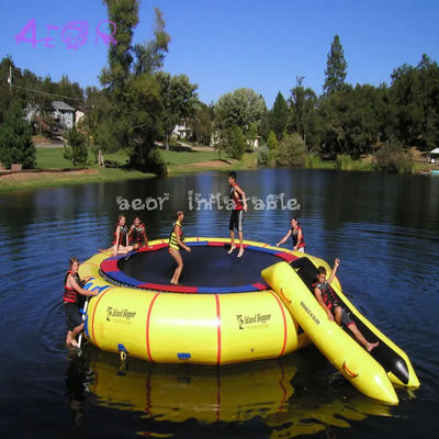 โรงงาน Aeor Fun Floating Summer Water Fun ทรัมปอลีนน้ําอัดอัดคุณภาพสูง