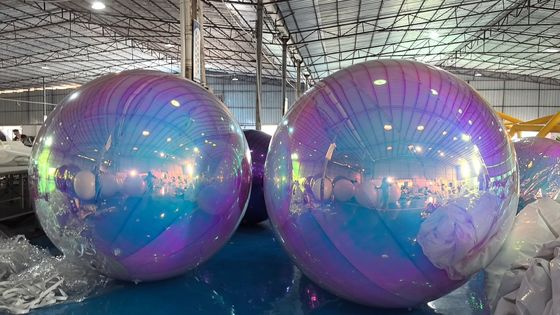Couleur PVC Boule de miroir gonflable pour décor d'événement Designs et tailles personnalisables disponibles