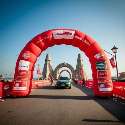 Fabrique Sponsor de l'arc aérien personnalisé Marque de départ à la ligne d'arrivée Sports publicité gonflables