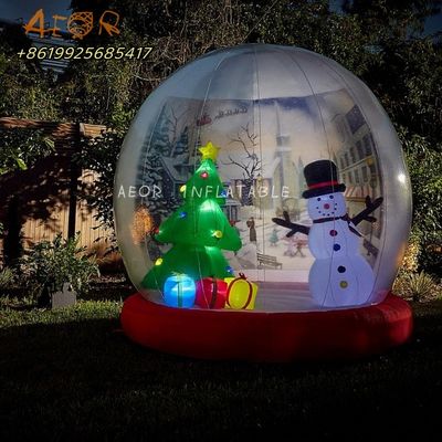 Vente populaire 3/4/5m Attractif Noël gonflable Globe de neige géante Globe de neige gonflable géante
