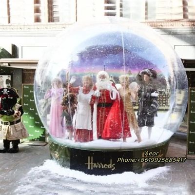 Vente populaire 3/4/5m Attractif Noël gonflable Globe de neige géante Globe de neige gonflable géante