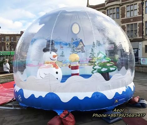 Boule de neige gonflable personnalisée Glitter Boules de neige Noël Homme de neige Père Noël Kit de globe d'eau