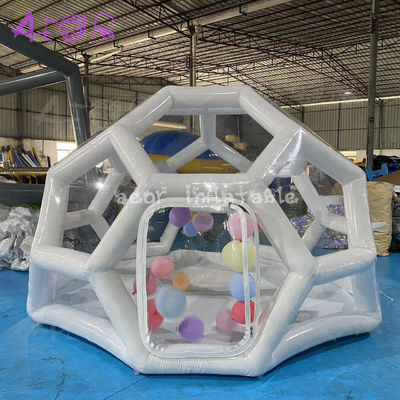 Tente à bulles gonflable à dôme transparente pour camping Tente à bulles gonflable de football avec ballon