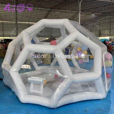 Tente à bulles gonflable à dôme transparente pour camping Tente à bulles gonflable de football avec ballon