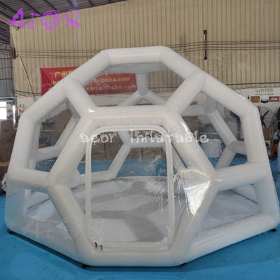 Tente à bulles gonflable à dôme transparente pour camping Tente à bulles gonflable de football avec ballon