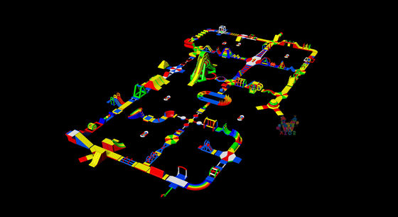 Parcs aquatiques gonflables de 120x60m, jeux aquatiques géants gonflables pour adultes, amusement en parc aquatique