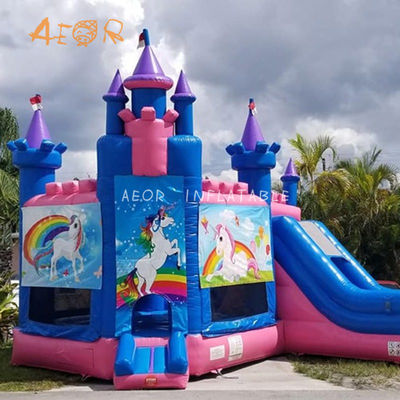 Commercial Unicorn gonflable rebond Combo Slide Château rebond Pour la vente