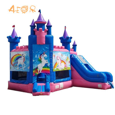 Commercial Unicorn gonflable rebond Combo Slide Château rebond Pour la vente