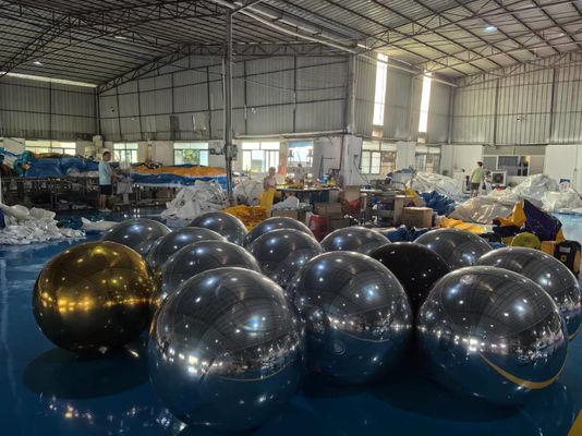 Anging Inflatable Mirror Ball Mirror Balloon Giant Mirror Sphere For Decoration সিলড গোল্ড/সিলভার বল