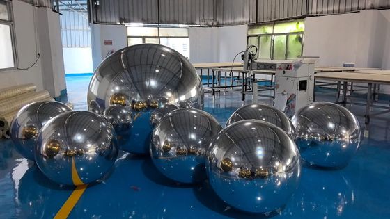 Décoration de mode Disco en PVC Ballon gonflable Disco fête de mariage or argent Sphère flottante Boule miroir gonflable