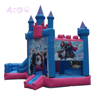 আউটডোর ইভেন্ট এবং পার্টি জন্য স্লাইড সঙ্গে inflatable রাজকুমারী বাউন্সী কাসলস গোলাপী বাউন্স ঘর