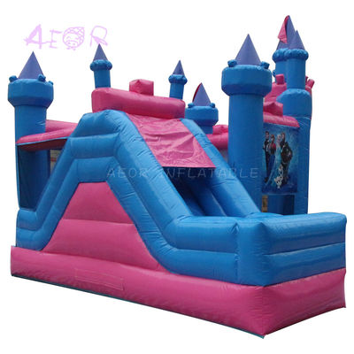 আউটডোর ইভেন্ট এবং পার্টি জন্য স্লাইড সঙ্গে inflatable রাজকুমারী বাউন্সী কাসলস গোলাপী বাউন্স ঘর