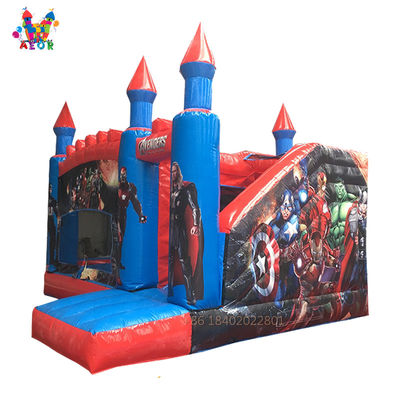 Los Vengadores Commercial Grade Bouncy Combo Juegos Inflables Inflable Salto Castillo Deslizamiento Niños Bounce House