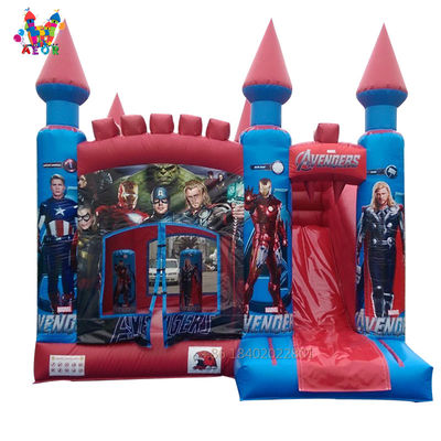 Los Vengadores Commercial Grade Bouncy Combo Juegos Inflables Inflable Salto Castillo Deslizamiento Niños Bounce House