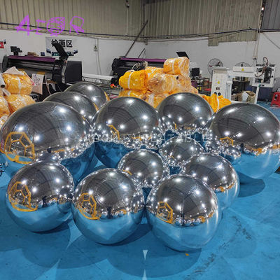 Ballons miroirs gonflables sphère PVC grand ballon miroir réfléchissant grande boule brillante pour la fête de mariage de Noël