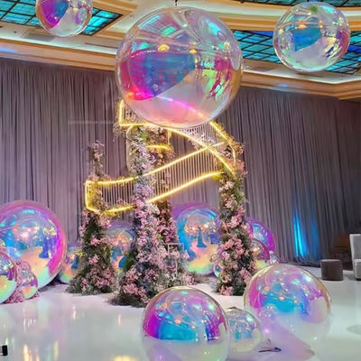 Ballons miroirs gonflables sphère PVC grand ballon miroir réfléchissant grande boule brillante pour la fête de mariage de Noël