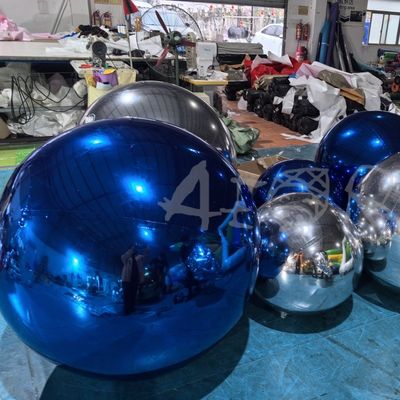 বড় চকচকে দৈত্য কাস্টমাইজড পিভিসি inflatable বল আলংকারিক inflatable আয়না বল বেলুন