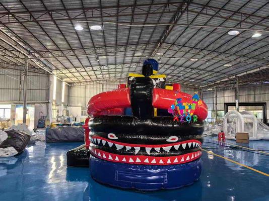 6.7x3.7m কাস্টম পিভিসি আউটডোর ইনফ্ল্যাটেবল মজাদার সিটি কার্টুন থিম বাউন্সার ঝাঁপিয়ে পড়া বাম্পিং কাসল ড্রাই স্লাইড সহ