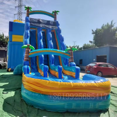 Prix en gros des toboggans gonflables double toboggan à eau gonflables pour piscine toboggan à eau