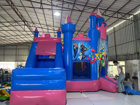 Prezzo buono 5x4m Combo Bouncer gonfiabile Commerciale Slide asciutto Combo Bouncy Frozen Jumping Castle in linea