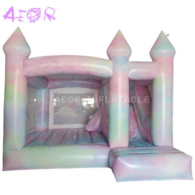 La fête de la cravate de couleur gonflable de la maison de rebond Slide de la cravate de couleur du château de rebond