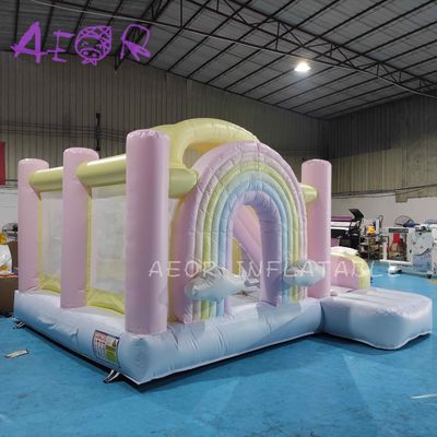 Commercial gonflable Rainbow Bounce House Fête Rainbow Bouncy House Combo