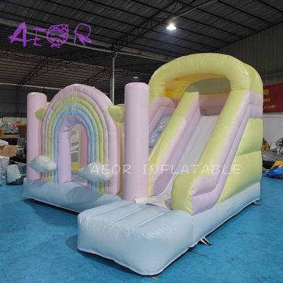 Commercial gonflable Rainbow Bounce House Fête Rainbow Bouncy House Combo