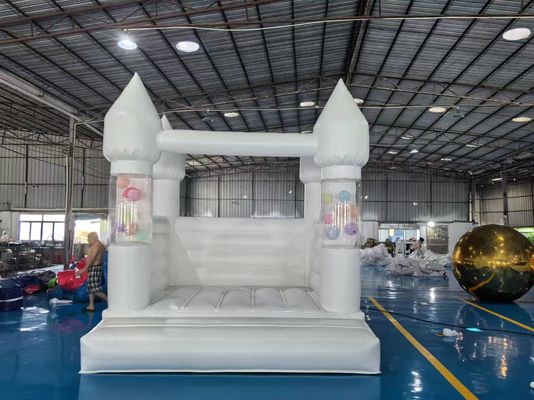 Qualität PVC-Vermietung aufblasbarer Springer Weißes Sprungschloss 8x8 Aussteiger zum Verkauf usine