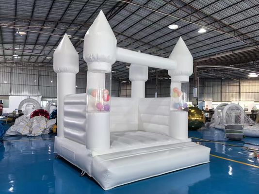 Location de pneus commerciaux Jumper gonflable White Bouncy Castle 8x8 Bouncer À vendre