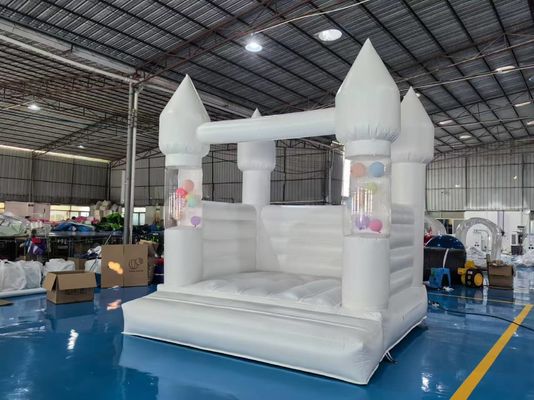 Location de pneus commerciaux Jumper gonflable White Bouncy Castle 8x8 Bouncer À vendre