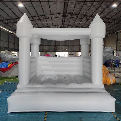 Mini taille 8 * 8ft gonflable maison blanche saut de rebond pour mariage anniversaires