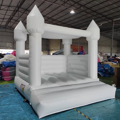 Mini taille 8 * 8ft gonflable maison blanche saut de rebond pour mariage anniversaires