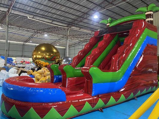 Glissière avec piscine Glissière gonflable pour enfants Salto maison Salto château commercial adulte grand gardien