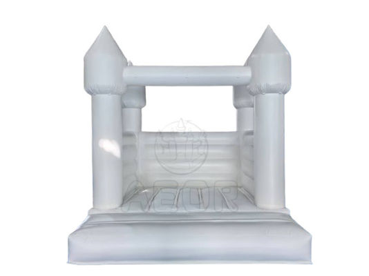 Château gonflable à rebond blanc avec souffleur d'air pour les enfants de tous âges fête d'anniversaire mariage