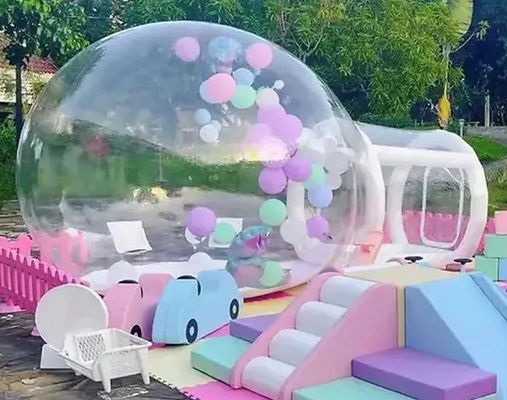 Maison à bulles gonflables 10 FT Ballon commercial Maison à rebond Boule tente dôme à double souffleur